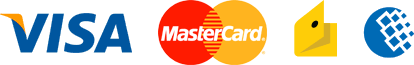 Visa MasterCard Яндекс.Деньги Webmoney