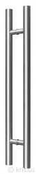 Дверная ручка-скоба, из нержавеющей сатинированной стали длиной 800 мм и диаметром 32 мм для стеклянной двери, миниатюра