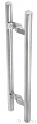 Ручка из нержавеющей полированной стали с декорированием длиной 800 мм и диаметром 32 мм для стеклянной двери, миниатюра