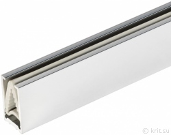 Профиль алюминиевый анодированый для крепления глухого стекла к стене с резиновым уплотнителем 2,2 м, миниатюра