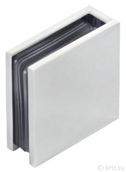 Душевой коннектор стекло-стена 2-ЛХ, Используется для крепления стеклянных панелей к стене в душевых кабинах и для ограждений, миниатюра