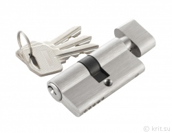Цилиндровый механизм ключ-завертка cатинированный , миниатюра
