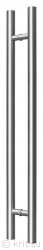 Дверная ручка-скоба, из нержавеющей сатинированной стали длиной 1000 мм и диаметром 32 мм для стеклянной двери, миниатюра