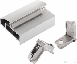 Комплект алюминиевого анодированного Р-образного профиля для дверной коробки, миниатюра
