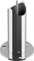 Опорная стойка отбойника, несущий конструктив торгового отбойника для трубы диаметром 51 мм с крепленим шпилькой, миниатюра
