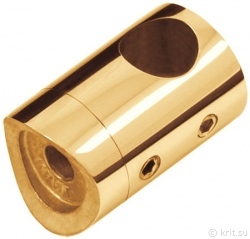 Ригеледержатель 38-12 голд, примыкание к стойке (трубе) 38,1 мм с отверстием 12,5 мм, миниатюра