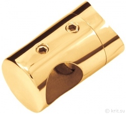 Ригеледержатель 42-16 голд, примыкание к стойке (трубе) D42,4 мм с отверстием 16,5 мм , миниатюра
