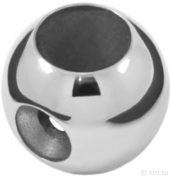 Держатель ригеля шар 16, держатель ригеля круглый с отверстием диаметром 16,5 мм, под любую стойку, миниатюра